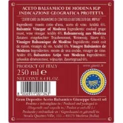 Galantino Shop -Galantino Shop balsamic vinegar of modena pgi 3 gold medals giusti 250ml 1