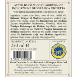 Galantino Shop -Galantino Shop balsamic vinegar of modena pgi 5 gold medals giusti 250ml 1